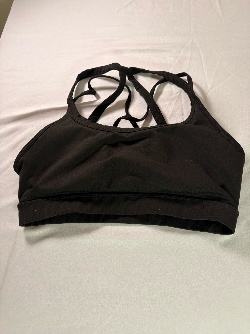 Black Strappy Sports Bra - Women's Activewear